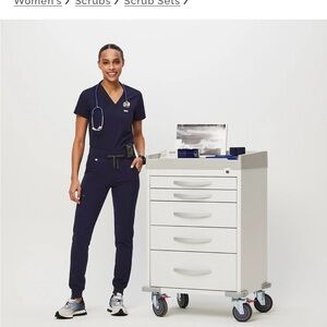 Figs Women's Navy Jogger Scrub Pants